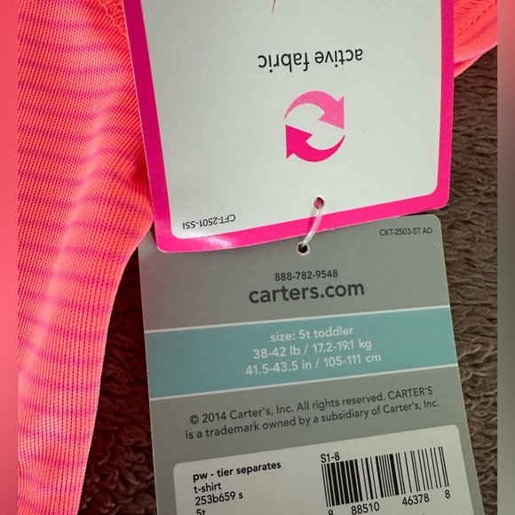 Carter’s Toddler T-shirt 5T comfort Fit - Picture 4 of 6